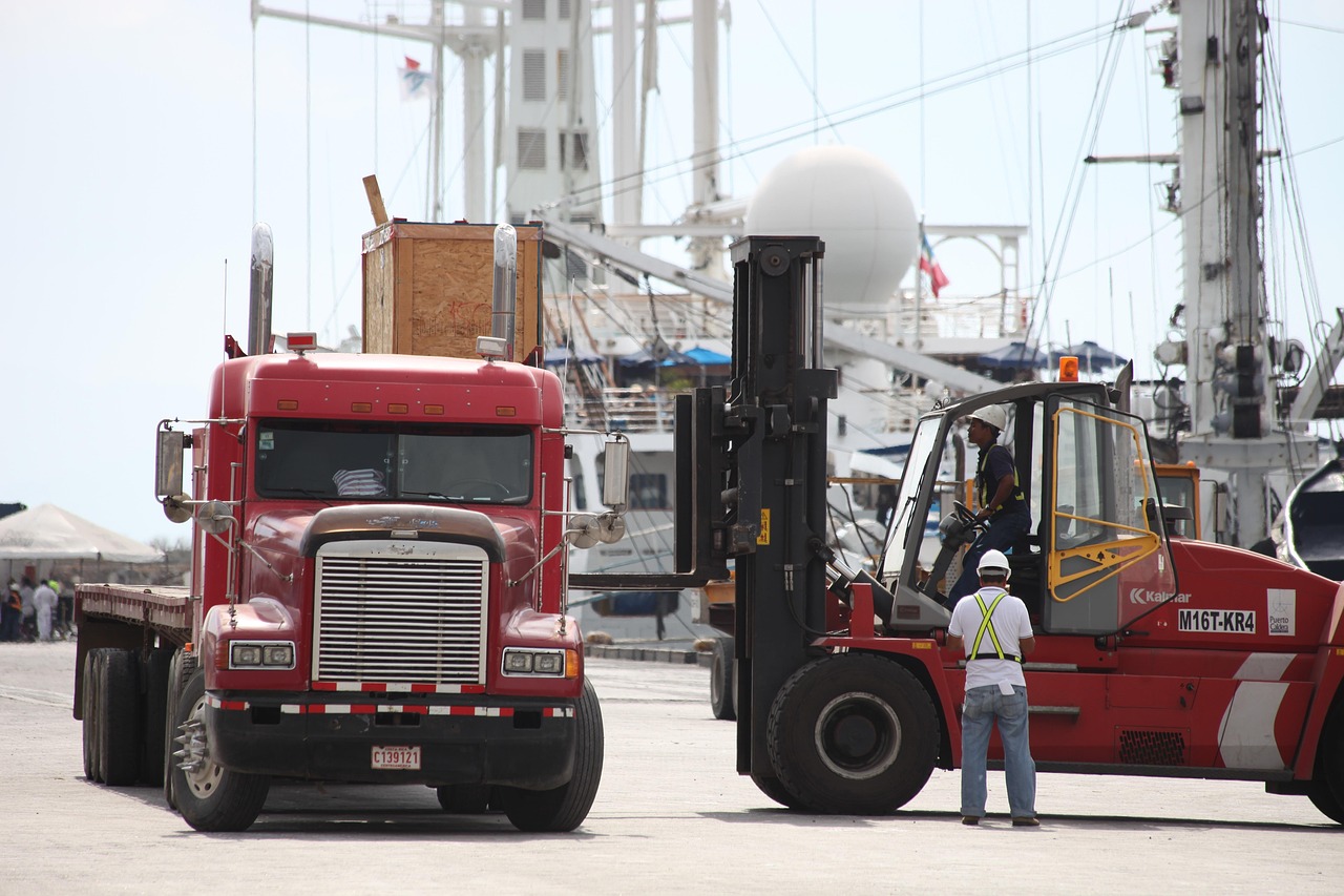 truck, port